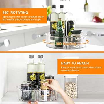 Versatile Lazy Susan Organizer for Kitchen & Bathroom