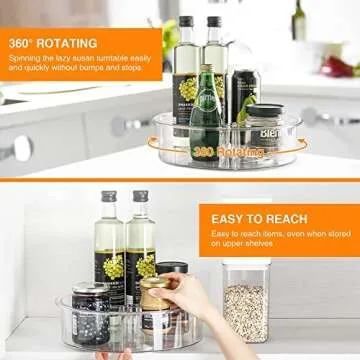 Versatile Lazy Susan Organizer for Kitchen & Bathroom