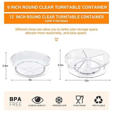 Versatile Lazy Susan Organizer for Kitchen & Bathroom