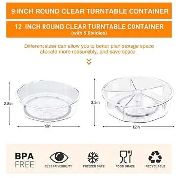 Versatile Lazy Susan Organizer for Kitchen & Bathroom