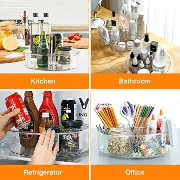 Versatile Lazy Susan Organizer for Kitchen & Bathroom