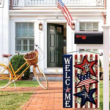 Independence Day Double Sided Garden Flag 12x18