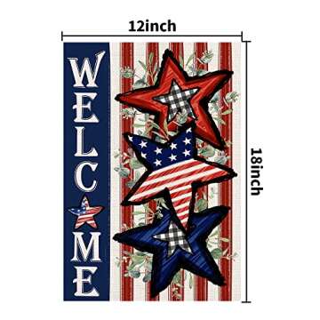 Independence Day Double Sided Garden Flag 12x18