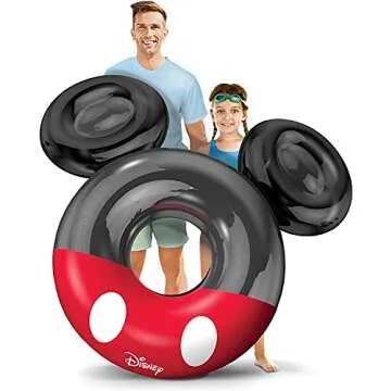 Disney Pool Float Party Tube by GoFloats - Choose Between Mickey and Friends, Monster's Inc, Finding Nemo, Lilo and Stitch, UP and Wall-E