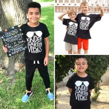 Adorable Kindergarten Vibes Only Shirt for Kids 5-7