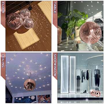 Muscab 12 Inch Rose Gold Disco Ball for Parties