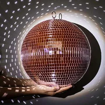 Muscab 12 Inch Rose Gold Disco Ball for Parties