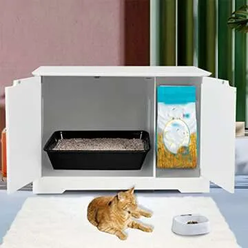 BANIROMAY Cat Litter Box Enclosure Furniture for Cats