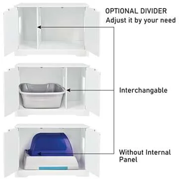 BANIROMAY Cat Litter Box Enclosure Furniture for Cats