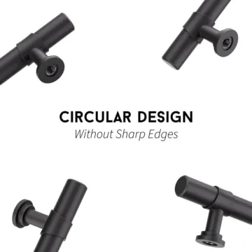 goldenwarm 5 Pack Black Cabinet Handles 3 Inch Pulls