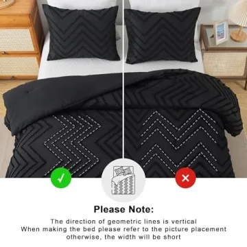 Andency Black Comforter King Set Stylish and Cozy Bedding