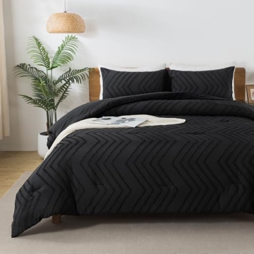 Andency Black Comforter King Set Stylish and Cozy Bedding