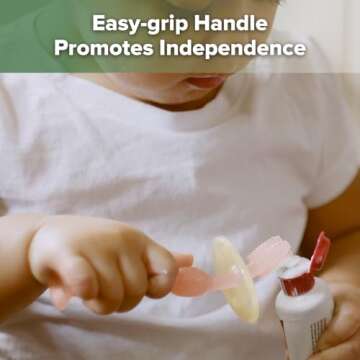 haakaa 360° Baby Toothbrush with Safety Shield and Suction Base