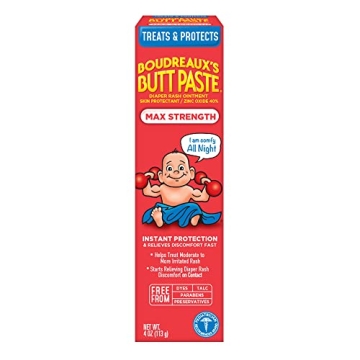 Boudreaux's Butt Paste Maximum Strength Diaper Cream 4 oz Tube