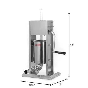 CMI Stainless Steel Sausage Stuffer Easy Clean Dual Speed