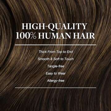 GOO GOO Clip in Hair Extensions Real Human Hair, Remy Human Hair Extensions Clip ins for Women, Natural Human Hair, 22inch 150g 9Pcs, 4A Chocolate Brown