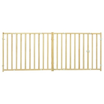 Midwest Home for Pets Extra-Wide Wooden Dog Gate - 24" High, Expands from 50" - 94"
