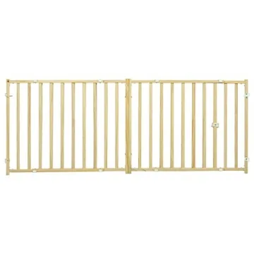 Midwest Home for Pets Extra-Wide Wooden Dog Gate - 24" High, Expands from 50" - 94"
