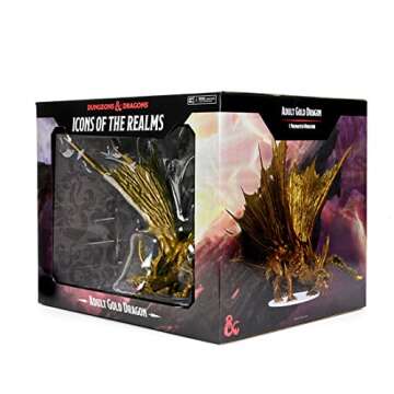 WizKids D&D Icons of The Realms: Adult Gold Dragon Premium Figure