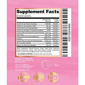 Hair Vitamins - Hair Gummies Easy to Eat - No Capsules, Increase Hair Strength Vitamin - Biotin for Hair Growth, Strong Hair, Grow Hair Skin Nail, Healthy Hair Treatment for Scalp, Stop Hair Loss.