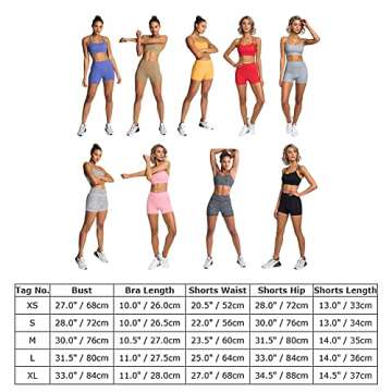 IMEKIS Workout Sets for Women 2 Piece Yoga Outfit: Tracksuits High Waisted Running Biker Shorts with Adjustable Strap Sport Bra Exercise Running Clothes Athletic Gym Sets Matching White Polka Dots S