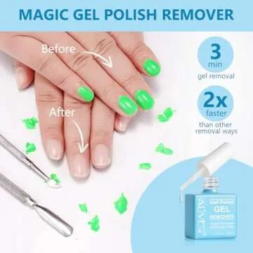 UEPETU Gel Polish Remover 2pack, Professional Nail Polish Remover with Cuticle Pusher and Scraper, Remove Gel Nails in 2-5 Minutes, No Need For Foil, Soaking Or Wrapping