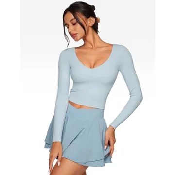 Comfortable INGIA V-Neck Workout Crop Top for Women