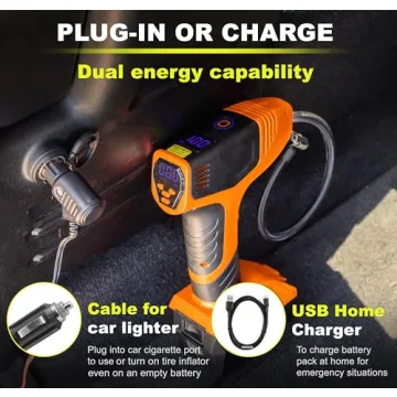 Compact Bullseye Pro Tire Inflator - 150 PSI Rechargeable Pump