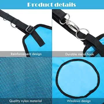 Sadnyy 4 Pcs Horse Hay Bag Large Feed Hay Bags Hay Nets for Horses Feed Bag 600D Nylon Tote Bag with Metal Rings Horse Trailer Accessories for Horse Sheep Cow Goat (Multi Colors, Without Pattern)