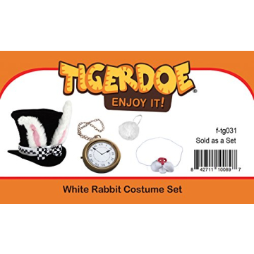 Tigerdoe White Rabbit Costume Set for Halloween Fun