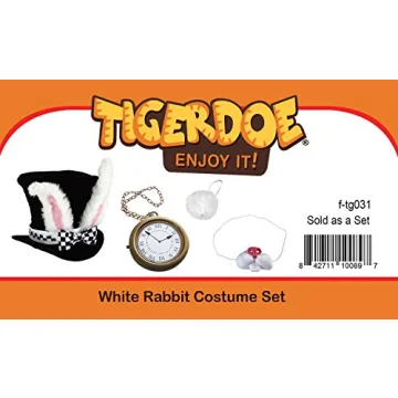 Tigerdoe White Rabbit Costume Set for Halloween Fun