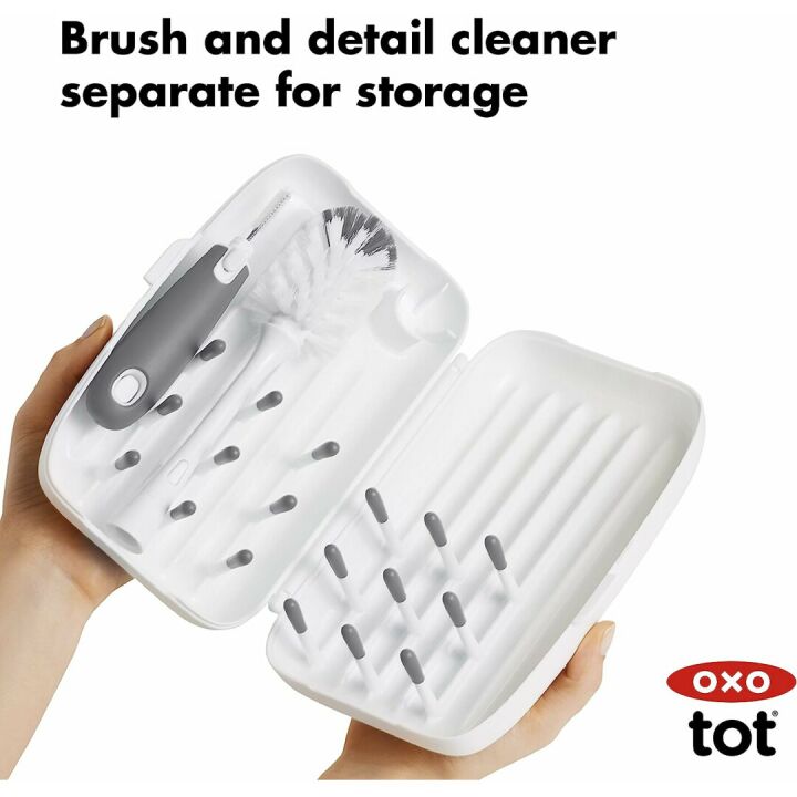 Travel Size Baby Bottle Drying Rack and Brush