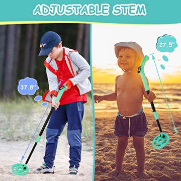 OMMO Kids Metal Detector Adjustable Lightweight Treasure Hunter
