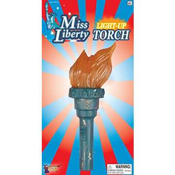 Rubies Liberty Torch Costume Accessory, Light-Up, 12" for Themed Parties and Halloween