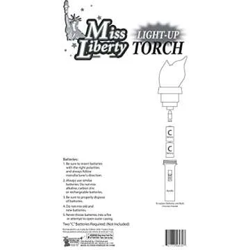 Rubies Liberty Torch Costume Accessory, Light-Up, 12" for Themed Parties and Halloween