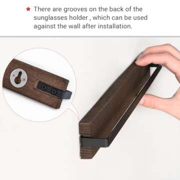 Rustic Mkono Sunglasses Rack - Stylish Eyewear Organizer