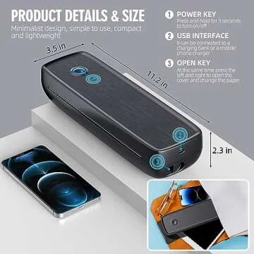 Aixiqee Portable Wireless Thermal Bluetooth Printer