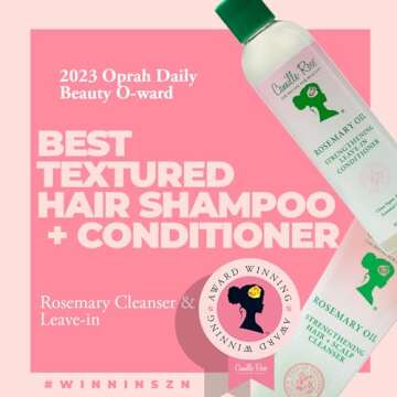 Camille Rose Rosemary Oil Hair and Scalp Cleanser with Castor, Peppermint & Rosemary Oils to Encourage Hair Growth & Remove Build Up, 8.5 fl oz