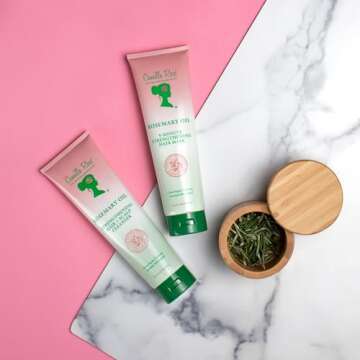 Camille Rose Rosemary Oil Hair and Scalp Cleanser with Castor, Peppermint & Rosemary Oils to Encourage Hair Growth & Remove Build Up, 8.5 fl oz