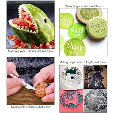 DIYSELF 23 Pack Craft Knife Precision Hobby Knife Kit, 1 Exacto Knife with 20 Spare Art Knife Blades for Art, Scrapbooking, Stencil