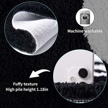 8 Ball Rug - 24 inch Black Round Carpet Billiard Pool 8 Ball Carpet, Non-Slip Flocking Floor Bath Mat for Living Room Decor, Alt Room Decor Soft Y2K Rug Hypebeast Doormat for Bedroom