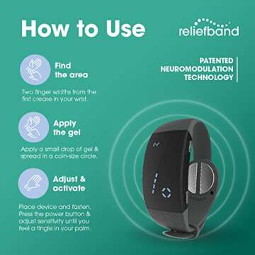 Reliefband Premier Anti-Nausea Wristband | FDA Cleared Nausea & Vomiting Relief for Motion Sickness (Car, Air, Train, Sea), Migraine & Morning Sickness | Drug Free (2 Pack)