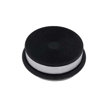 KINJOEK 2 Packs Heavy Duty No Drill Door Stopper, Stainless Steel Door Stop, Surrounded with Protective Rubber Bands Anti-Slip Door Wedge for Office, Home, Garage, Laundry Door