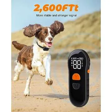 Dog Shock Collar - [New Edition] Dog Training Collar with Remote 2600Ft, Shock Collar for Large Medium Small Dogs 8-120lbs, Waterproof Rechargeable E Collar with Beep, Vibration, Safe Shock (Black)