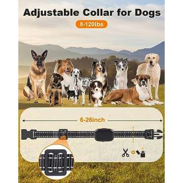 Dog Shock Collar - [New Edition] Dog Training Collar with Remote 2600Ft, Shock Collar for Large Medium Small Dogs 8-120lbs, Waterproof Rechargeable E Collar with Beep, Vibration, Safe Shock (Black)