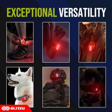 BLITZU Runners Lights for Night Safety Dog Walking Light Lights for Walking at Night Safety Lights Walking Night Red Strobe Light Dog Leash Light Walking Light Led Running Lights Dog Safety Light Red