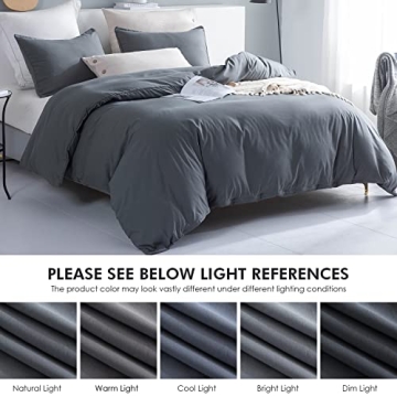 JOHNPEY Queen Duvet Cover Set with Zipper Closure