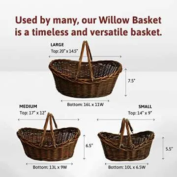 Wald Imports Wicker Basket - Versatile and Hand Woven