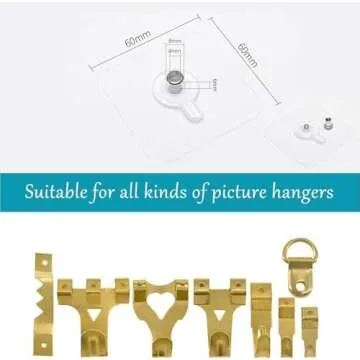 Ruucy Adhesive Picture Hooks for Easy Decorating