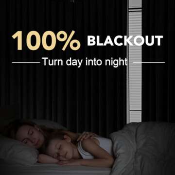 H.VERSAILTEX Linen Blackout Curtains 45 Inches Long 100% Blackout Thermal Insulated Textured Linen L...